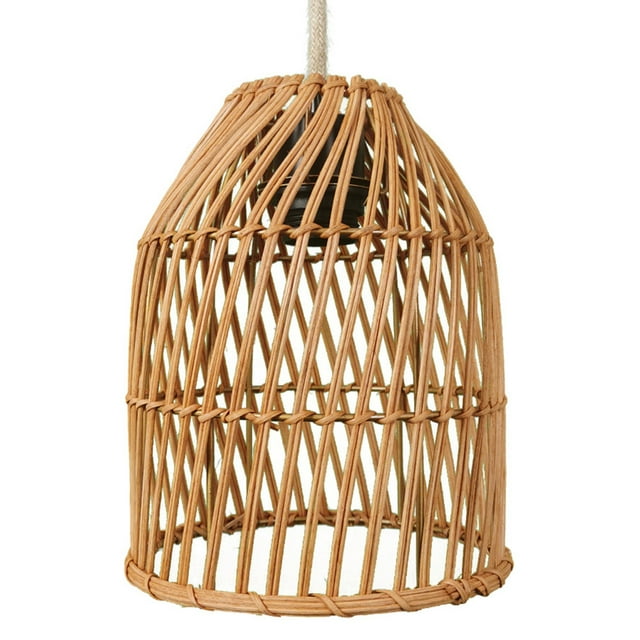 Basket Pendant Light Rattan Lampshade For Ceiling Light Rustic Chandelier Light Cover Pendant Light Ceiling Light Cover