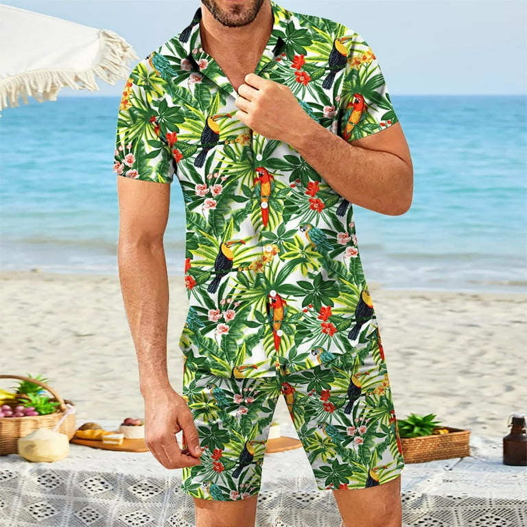Hawaiian print two piece outfit online
