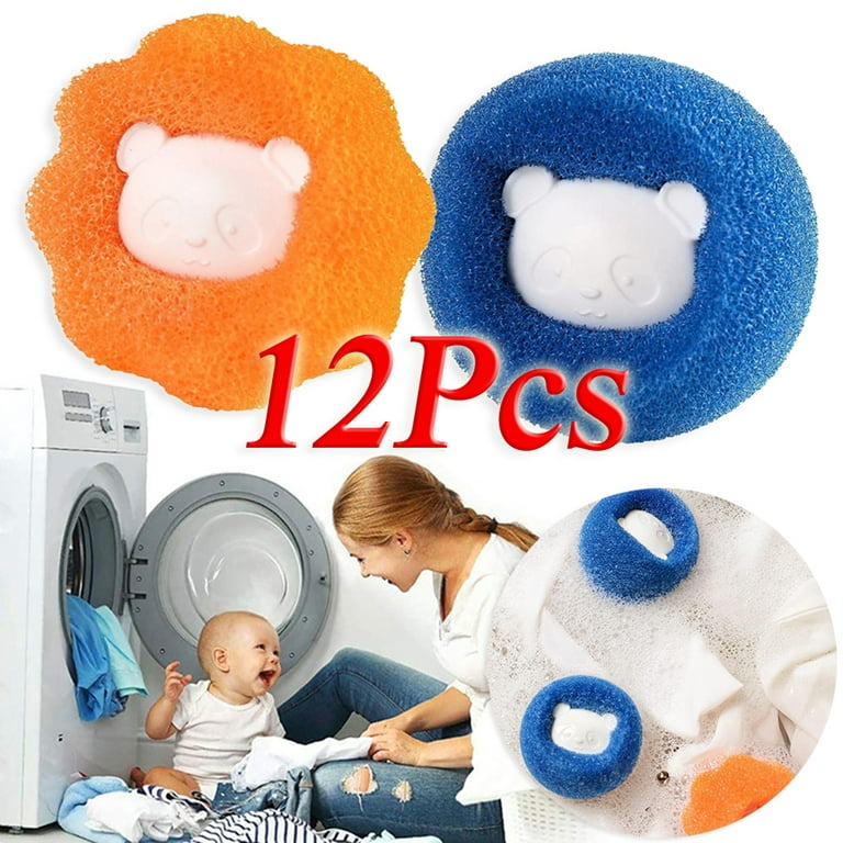 12pcs Pet Hair Remover For Laundry Reusable Dryer Lint Remover Dryer  Washing Balls For Pet Hair Catcher