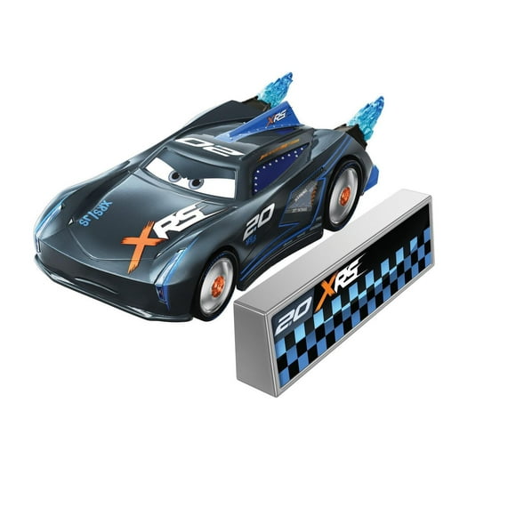 Disney Pixar Cars XRS Rocket Racing Jackson Storm with Blast Wall