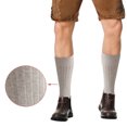 thumbnail image 4 of IWRICH Men's Traditional Mid Calf Tube Socks Knitted Bavarian Oktoberfest Socks 3-Light Gray, 4 of 5