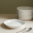 thumbnail image 6 of Stone Lain Quadro 4-Piece Pasta Bowl Set Porcelain, White, 6 of 6