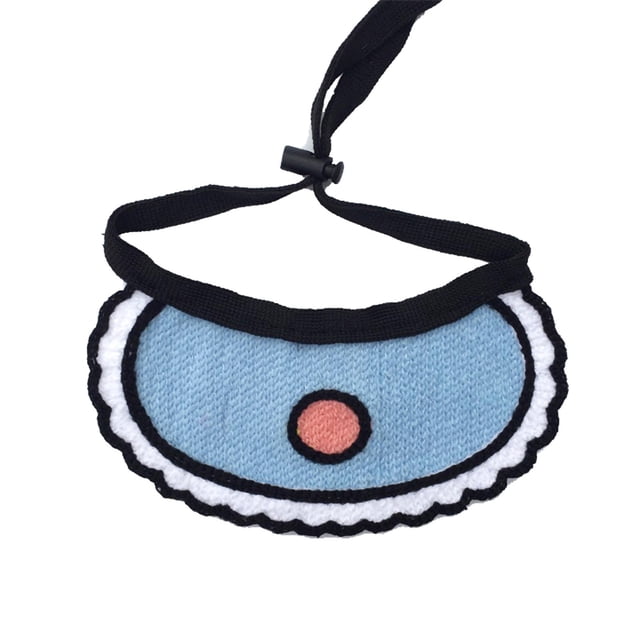 Baberos para perros y gatos, bufanda, Collar, ajustable, para mascotas, lindo pañuelo con forma de corazón, bufanda (azul L)