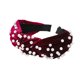 thumbnail image 1 of Minnieouse Diadema con nudo torcido, diadema de perlas elegante, accesorios flexibles para el cabello de boda, diademas para mujeres y niñas, ropa de Accesorio para el cabello Vino rojo Minnieouse AP010010-12B, 1 of 6