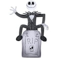 thumbnail image 1 of Halloween Inflatable Jack Skellington on Tombstone, 1 of 6