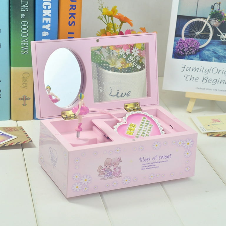 Jewelry Boxes Musical Little Girl Storage Drawers Womens Gifts