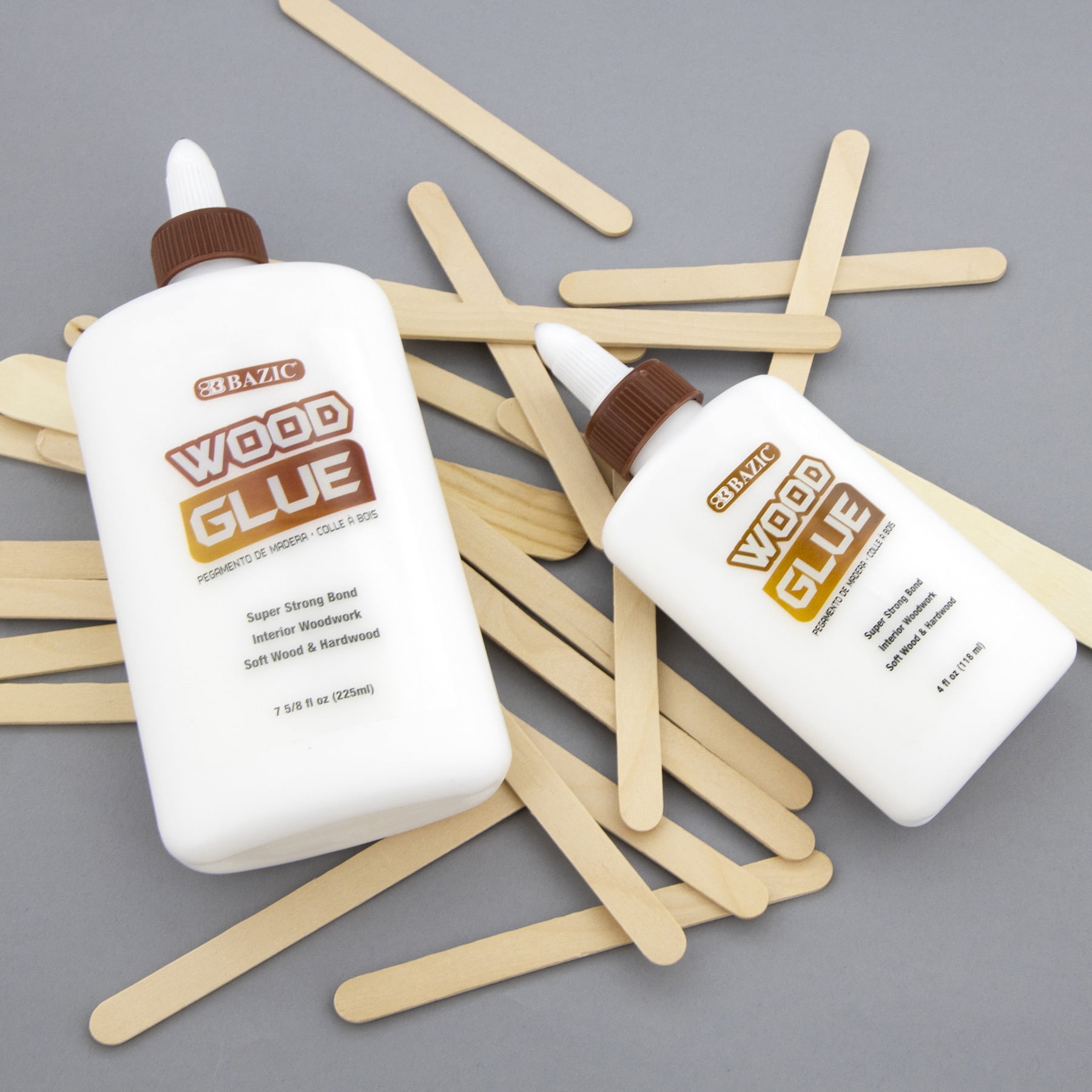 BAZIC Wood Glue 4Oz (118 mL), Natural Super Strong Bond Adhesive, 12-Pack