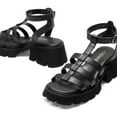 thumbnail image 4 of Dream Pairs Women's Platform Buckle Chunky Heel, 4 of 7