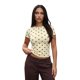 thumbnail image 2 of Camiseta de verano para mujer, estilo casual, corte ajustado, con estampado de lunares, cuello redondo y manga corta., 2 of 9