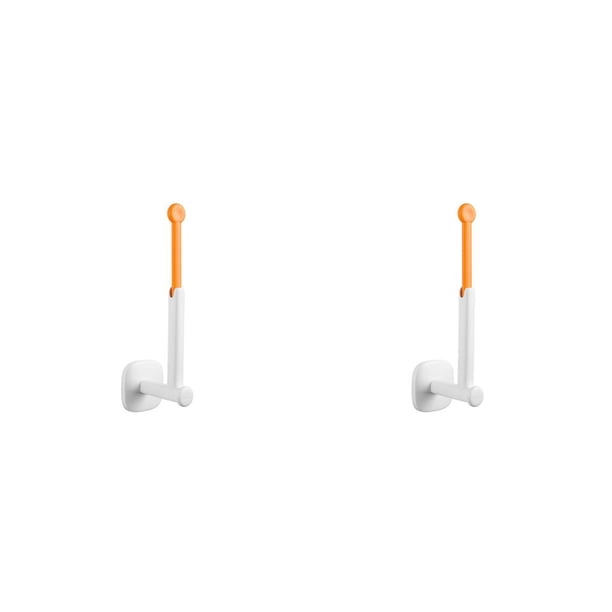 Injueey Colgador montado en la pared para cocina, baño, albornoz retráctil, soporte de almacenamiento, organización de baño, puerta Naranja amarillo 2piezas