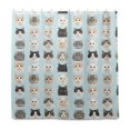 thumbnail image 2 of Yayeee Shower Curtain with Hooks 72"x72" Waterproof Fabric Bathroom Hanging Decor, Cute Cat Faces, 2 of 5