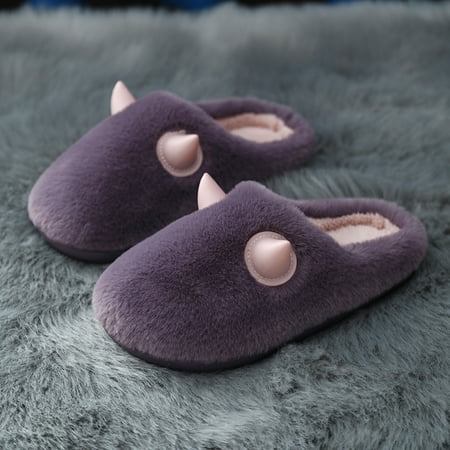 

QISIWOLE Toddler Boys Girls Shoes Plush Keep Warm Non-slip Shoes Soft Kid Cotton Slippers Savings