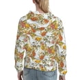 thumbnail image 7 of Daiia Ducks and Flowers Pattern Women's Fashion Hoodies & Sweatshirts with Kangaroo Pocket Hooded Sweatshirt with Eye-catching Drawstrings-Large, 7 of 7