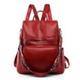 thumbnail image 1 of LHSHID Women PU Leather Backpack Fashion Rucksack New Designer Shoulder Bag Large Capacity Travel Backpacks School Bags Mochila Mujer, 1 of 6