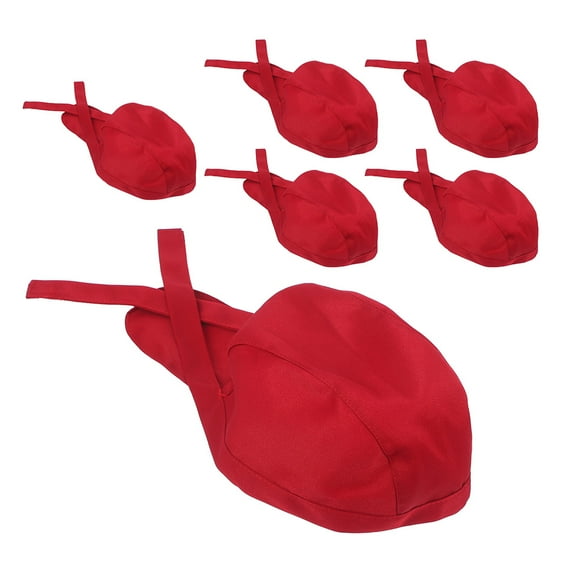 6 Pcs Chef Hat Kitchen Cotton Chef Hat Uniform Hat for Restaurant Chef Cap for Kitchen Kitchen Cook Hat Man