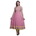thumbnail image 1 of Bimba Kurti Indien Long Floral Rose Clair2 pour Femmes Tenue de Soirée Robe Anarkali Sans Manches XXX-Large, 1 of 6