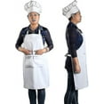thumbnail image 2 of Conjunto De Delantal De Chef, Gorro De Chef Y Delantal De Cocina Adulto Ajustable Blanco Apro, 2 of 5