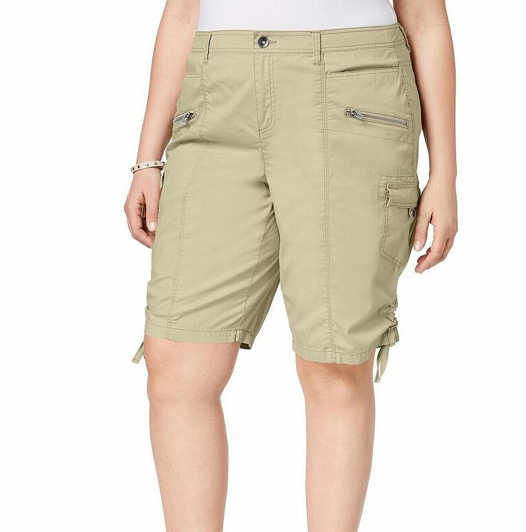 Women's Plus Bermuda Zipper Cargo Shorts 24W