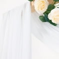 thumbnail image 3 of GoXteam Wedding Arch Draping Fabric 1 Panel, 31 inch x 20 ft Chiffon Backdrop Curtain, Outdoor Sheer Drapery for Ceremony Party Ceiling, White, 3 of 7