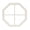 WHITE, variant on Shed Window 14" Octagon Gable Flush Mount Brown for Sheds, Playhouses, and Chicken Coops 1 PK (WOCT14BR-BX1)