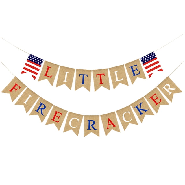 1 Conjunto de banner del día nacional americano Bandera delicada de la bandera de la bandera de la bandera de la bandera de la bandera de la decoración