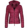 thumbnail image 1 of Puntoco Chaqueta De Mujer Chaqueta De Algodón Para Mujer Chaqueta De Algodón De Color Sólido Ajustada Chaqueta Con Capucha Cálida Con Cremallera Liquidación De Navidad Puntoco Puntoco-63, 1 of 2