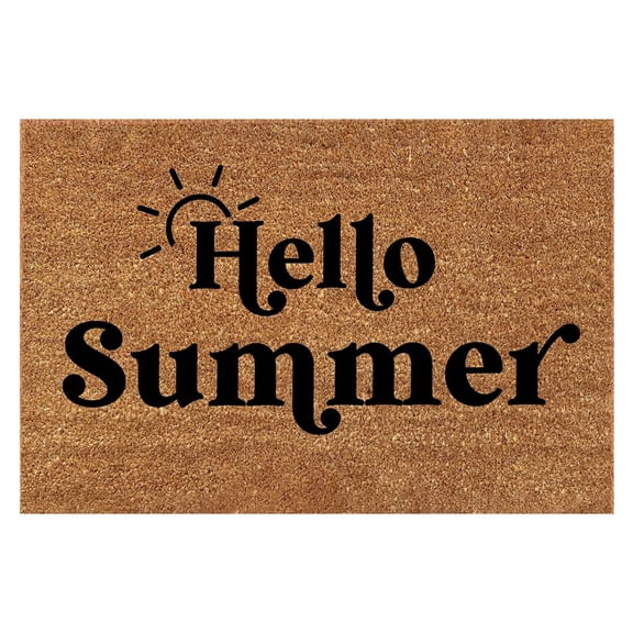 Giyblacko Area Rug Door Mats Hello Summer Doormat Summer Door Mat Outdoor Doormat Front Door Mat Personalized Doormat Closing Ceremonys Beach Decoration Cute Doormat