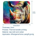 thumbnail image 5 of Rhino Square Non-Slip Rubber Bottom Printed Desk Mat Mousepad for Office and Gaming - 8.3x9.8 Inch, 5 of 6