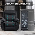 thumbnail image 4 of HOMCOM Manual Recliner Chair with 8 Vibration Massage, Side Pockets, Black, 4 of 10