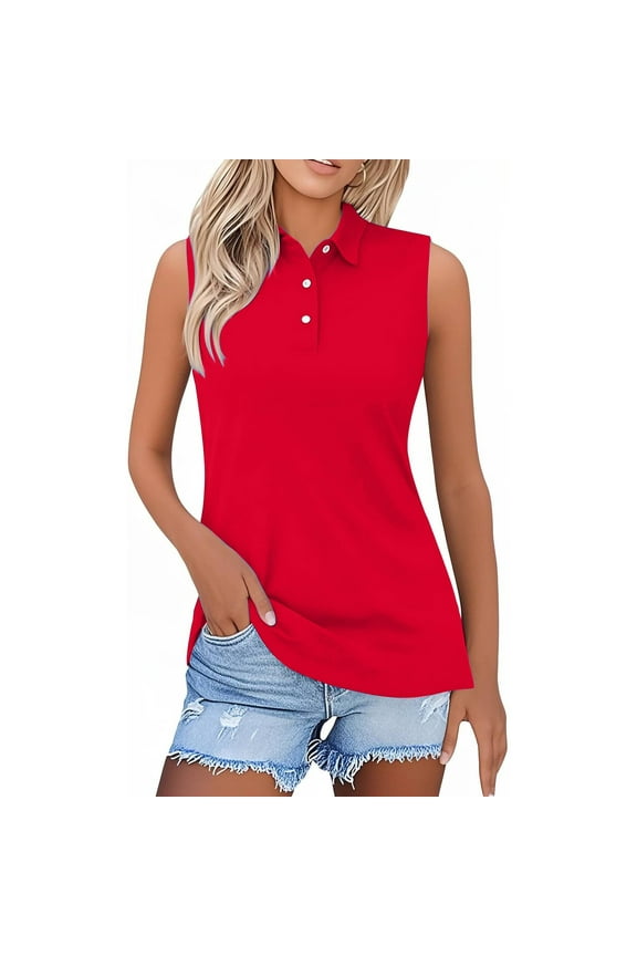Womens Tank Tops 2026 Sleeveless Shirt Cool Summer Top for Outdoor Activities & Sports Red S