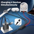 thumbnail image 2 of Cable de carga MPATIBY con doble puerto tipo C 4 en 2 para iWatch/iPhone, 2 of 7