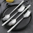 thumbnail image 6 of SHUWND Set of 10 Heavy-Duty Sporks, Stainless Steel Spork Spoon - 7.4 Inches Long Handle Salad Forks Dessert Spoons, Ice Cream Spoons Fork, 6 of 10
