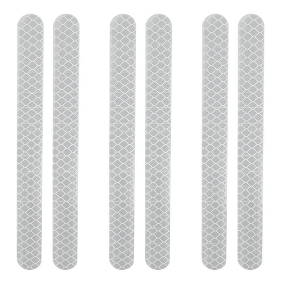 REGALWOVEN 6pcs Silver Tone Reflector Car Rearview Mirror Reflective Stickers Tape 16 x 1.5cm
