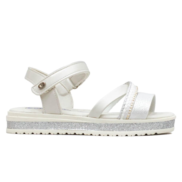 Sandalia Para Niña Coqueta 112314D blanco 20