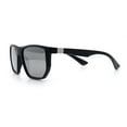 thumbnail image 6 of Polarized Mens Flat Top Sport Plastic Geometric Rectangle Sunglasses [Black - Silver Mirror], 6 of 7