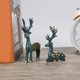 thumbnail image 4 of Estatua de estatuilla de ciervo de resina, decoración para el hogar y la sala de estar, escultura de escritorio, manualidades, regalo, 2 uds., 4 of 7