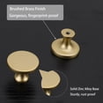 thumbnail image 3 of Goldenwarm Modern Cabinet Knobs Brushed Gold Knobs for Drawers Zinc Alloy Brass Round Knobs 15Pack, 3 of 5