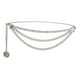 thumbnail image 2 of Cinturón de cadena de cintura flexibles retro delicado mujeres nupciales Plata Hugo Cinturón de cadena de cintura, 2 of 7