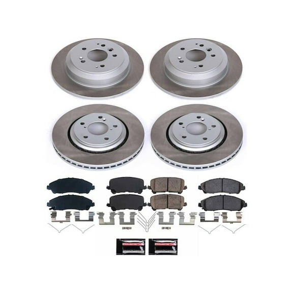 Front and Rear Brake Pad and Rotor Kit - Compatible with 2016 - 2022 Honda Pilot 2017 2018 2019 2020 2021