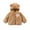 Khaki, variant on Lovzfmll Toddler Girls Boys Winter Coat Hooded Fleece Jacket Bear Print Plush Lined Warm Full Zipper Cozy for 6 Months - 4 Years