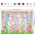 thumbnail image 5 of 8x6FT Easter Backdrop Spring Easter Photography Backdrop Colorful Wooden Board Easter Eggs Rabbit Flowers Background for Newborns Baby Showers Kids Birthday Party Supplies, 5 of 7