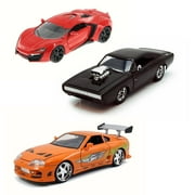 Dom & Brian Fast & Furious Diecast - Set of Three 1/24 Scale Diecast Model Cars