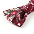 thumbnail image 3 of Corbata y pajarita para hombres y niños - Plaza de bolsillo - Gemelos azul libertad - Tela de algodón floral - Tema floral de boda campestre, 3 of 5