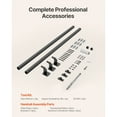 thumbnail image 6 of KFFKFF Wall Mounted Stair Handrail, 6ft Pipe Staircase Railing, Black Galvanized Aluminum, 1.26 inch Diameter, Indoor & Outdoor Use, Industrial Hand Rail for Steps, Safety Baluster, 6 of 9