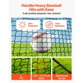 thumbnail image 6 of VEVOR Baseball Batting Cage, 12.0 x 10.2 x 7.6 FT Freestanding Portable Batting Cage, Hitting Cages with 4-Ply Knotless Polyester & Pitching Machine Opening, Battings Cages Netting for Outdoor, 6 of 9