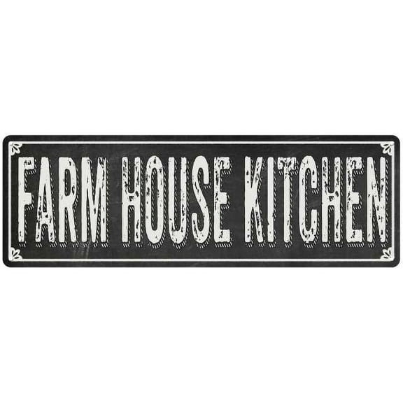 FARM HOUSE KITCHEN Shabby Black Chalkboard Metal Sign 6x18 Decor 106180050075