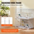 thumbnail image 3 of VEVOR 30" Flight Bird Cage, Sturdy Metal Small Parrot Cage with Slide-Out Tray & Handle, Stackable Birdcage for Parakeets Cockatiels Finches Lovebirds, 3 of 9