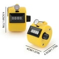 thumbnail image 2 of Handheld Tally Counter 4-Digit Number Count Clicker Counter Hand Counter Handheld Tally Counter (Yellow), 2 of 10