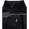 thumbnail image 3 of KEINXS Men‘s Cotton Lightweight Multi Pockets Zip Front Stand Collar Military Jackets Windbreaker, 3 of 7