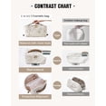 thumbnail image 4 of Bolsa de maquillaje EACHY Travel, de gran capacidad, impermeable, color beige, 4 of 7